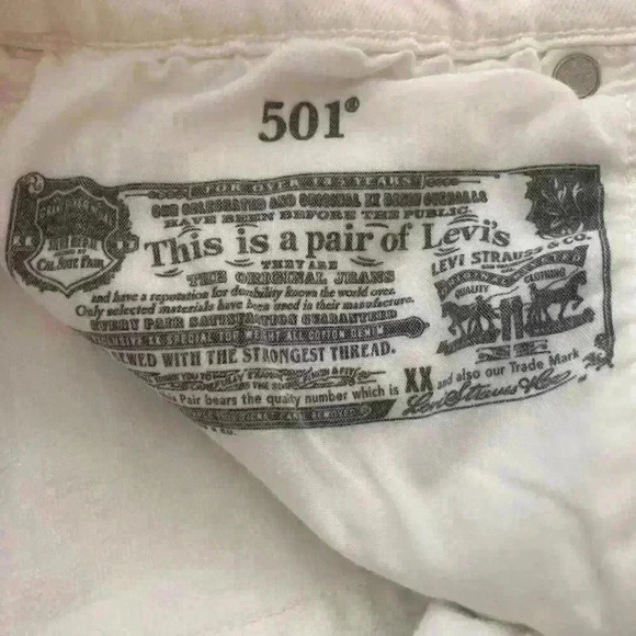Levi's 501 Original Fit High Rise Denim Shorts NWOT Size 28 - Picture 8 of 11